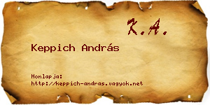 Keppich András névjegykártya